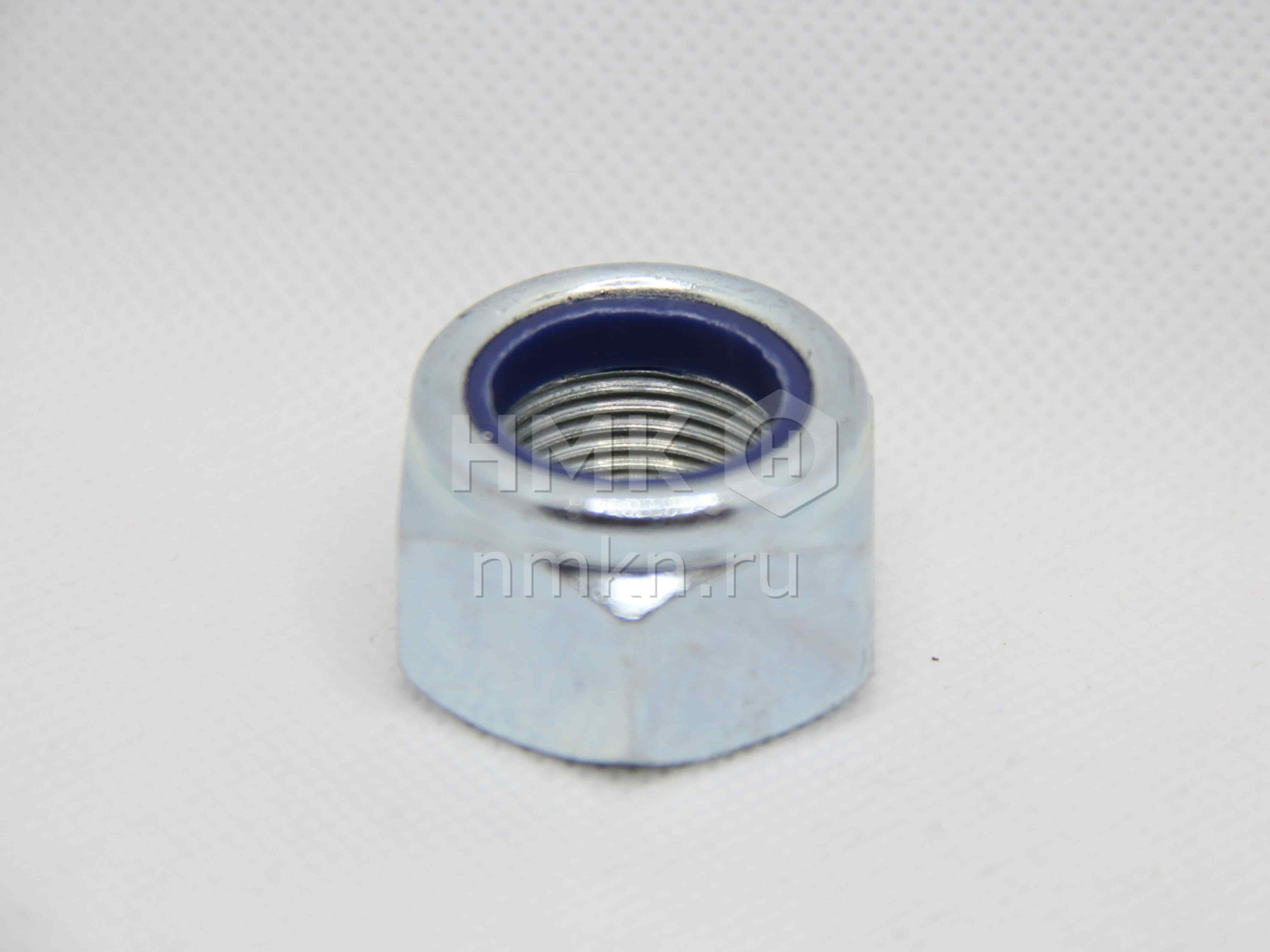 Гайка М16х1,5 DIN 985 с синим нейлоновым кольцом (цинк)